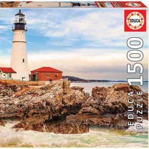 3/$118❤️new sealed Rocky Lighthouse 1500pcs puzzle EDUCA #17978 Phare et Rochers